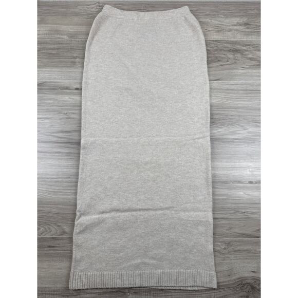 PrettyLittleThing Tall Oatmeal Melange Soft Knit Maxi Skirt - Oatmeal, Size‎ 8 - Picture 5 of 9